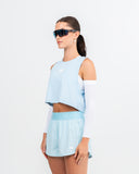 Charge Crop Top Baby Blue