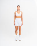 Freedom Marble High Waist Shorts White