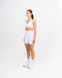 Freedom Marble High Waist Shorts White