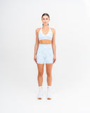 Freedom Marble High Waist Shorts Blue