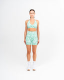 Freedom Marble High Waist Shorts Green