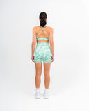 Freedom Marble High Waist Shorts Green