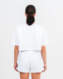 Icon Oversized Crop Top White