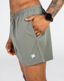 Rise Shorts - 5 Inch Khaki Green